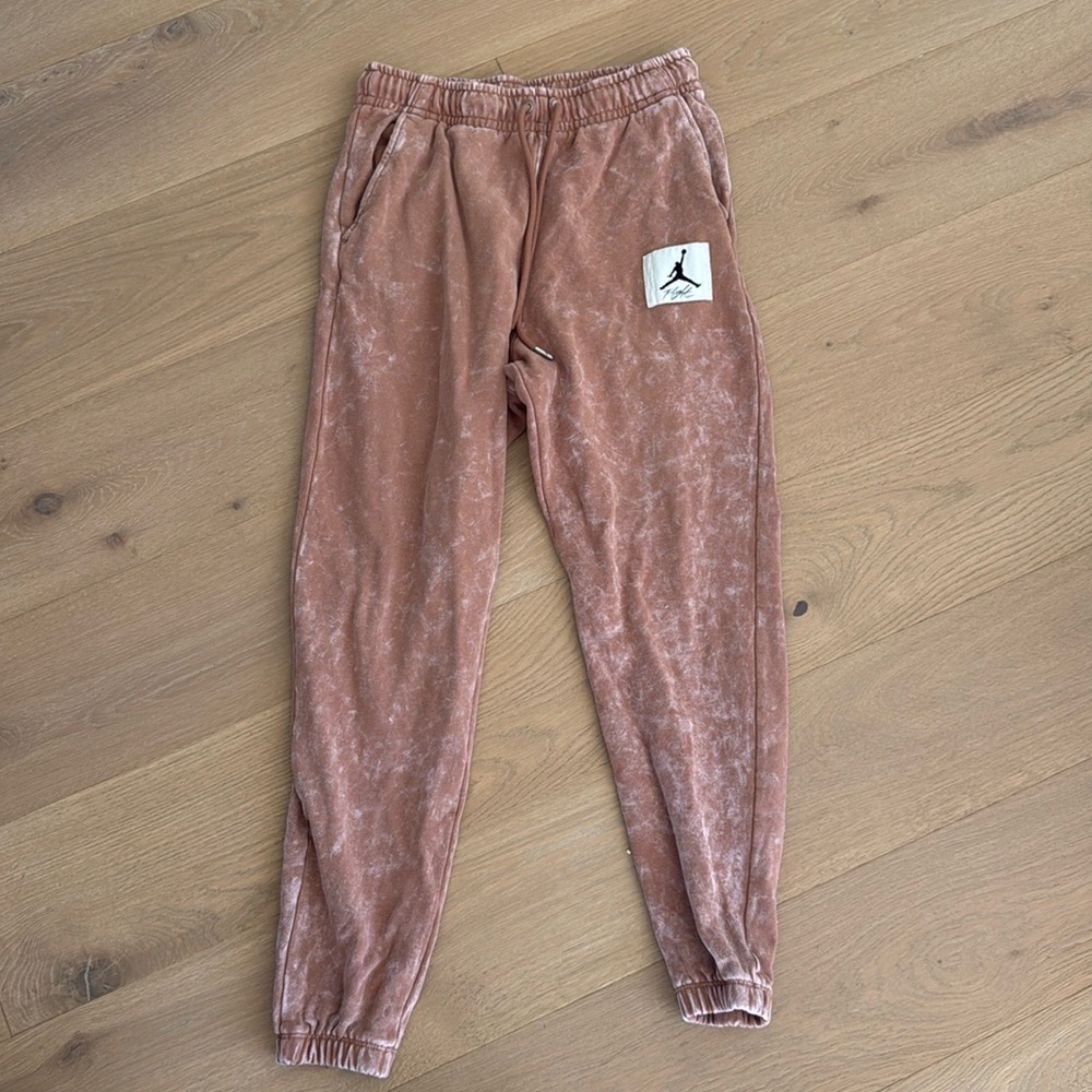 Nike Jordan Flight Fleece Men's Washed joggers size S clay color